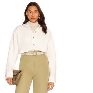 NEW Size S Velvet by Graham & Spencer Oakley Shacket in Cream REVOLVE MSRP $198